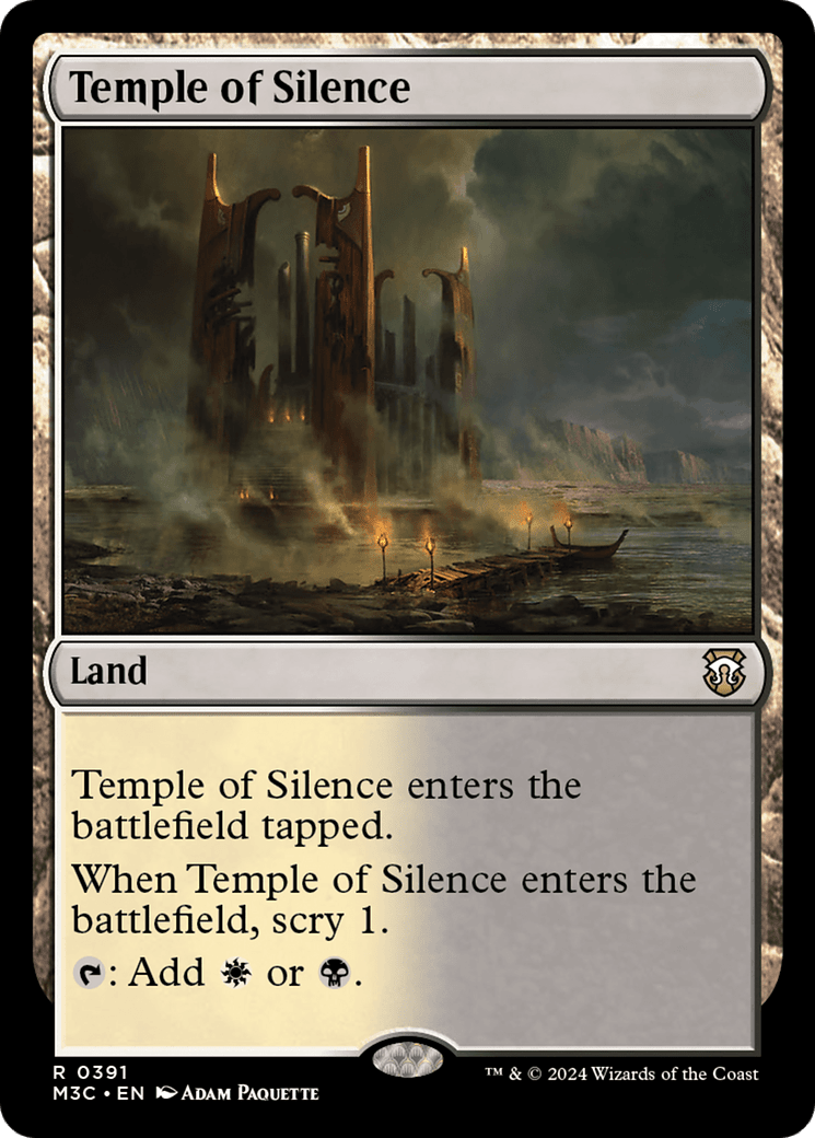 Temple of Silence (Ripple Foil) [Modern Horizons 3 Commander] MTG Single Magic: The Gathering  | Multizone: Comics And Games