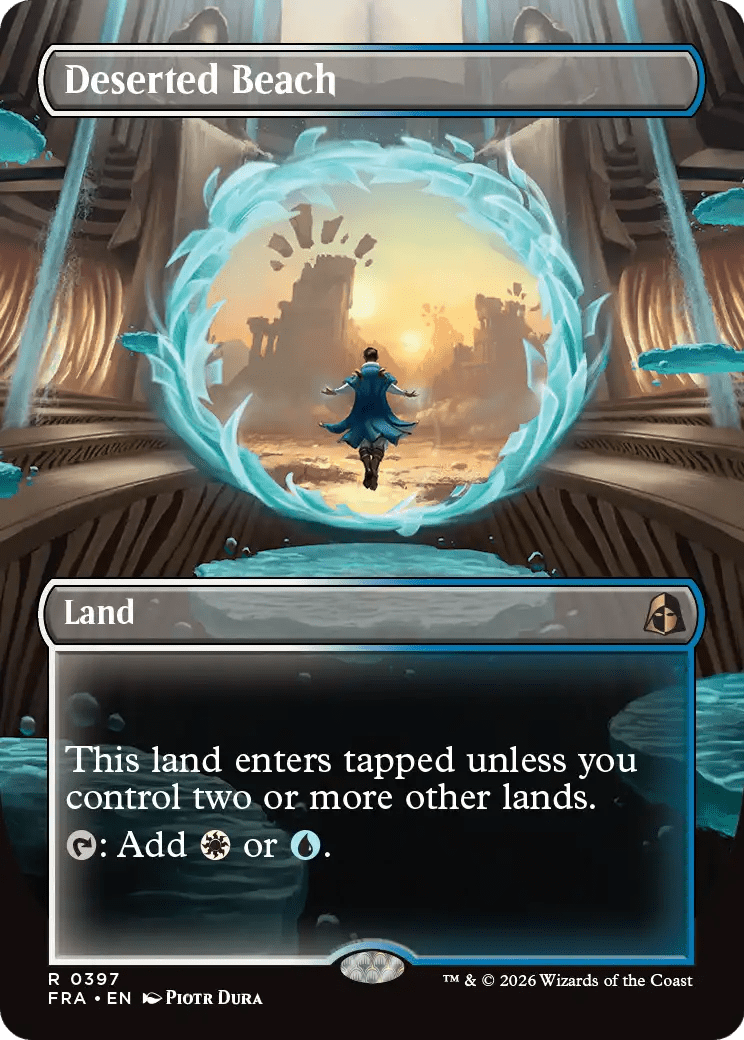 Deserted Beach (Borderless) [Reality Fracture] MTG Single Magic: The Gathering  | Multizone: Comics And Games