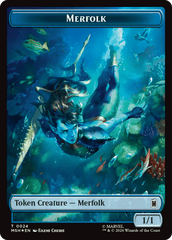 Council of Reeds (024) // Merfolk (024) Double-Sided Token (Surge Foil) [Marvel Super Heroes Commander Tokens] MTG Single Magic: The Gathering  | Multizone: Comics And Games