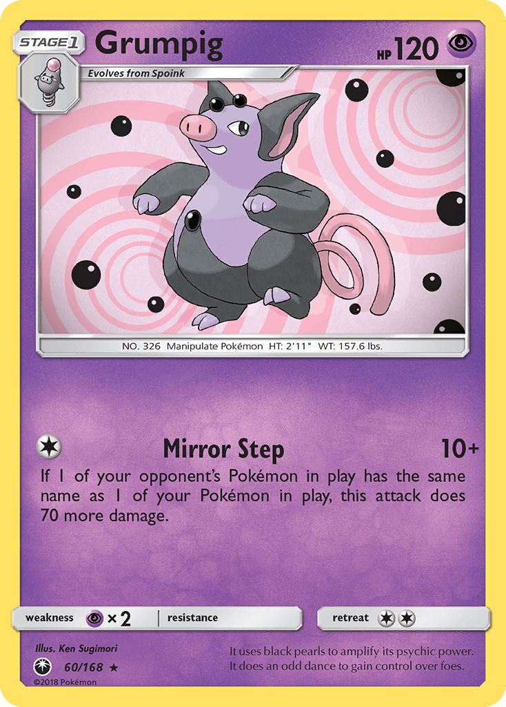 Grumpig (60/168) [Sun & Moon: Celestial Storm] Pokemon Single Pokémon  | Multizone: Comics And Games