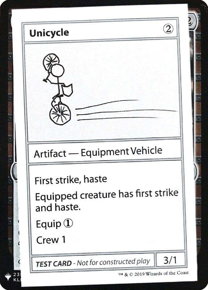 Unicycle [Mystery Booster Playtest Cards] MTG Single Magic: The Gathering  | Multizone: Comics And Games