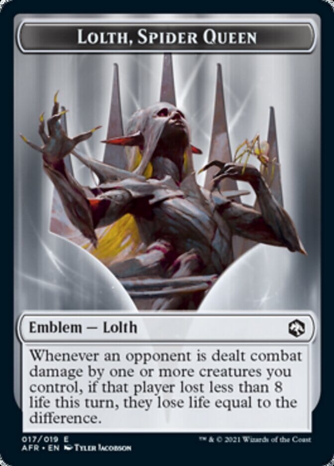 Lolth, Spider Queen Emblem [Dungeons & Dragons: Adventures in the Forgotten Realms Tokens] MTG Single Magic: The Gathering  | Multizone: Comics And Games