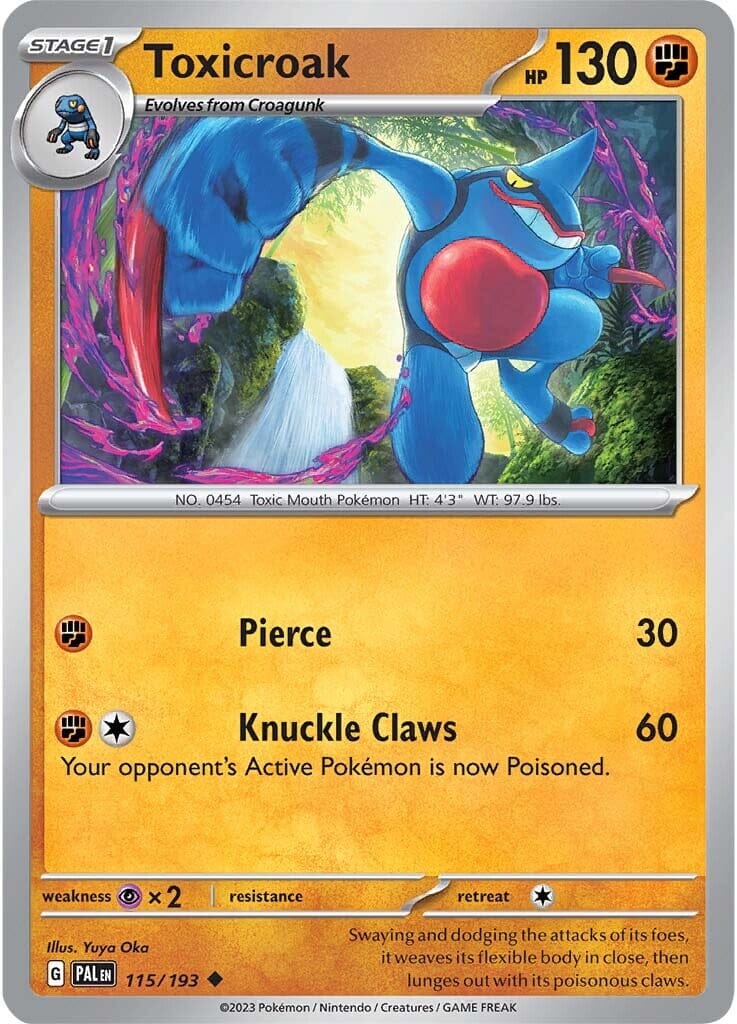 Toxicroak (115/193) [Scarlet & Violet: Paldea Evolved] Pokemon Single Pokémon  | Multizone: Comics And Games