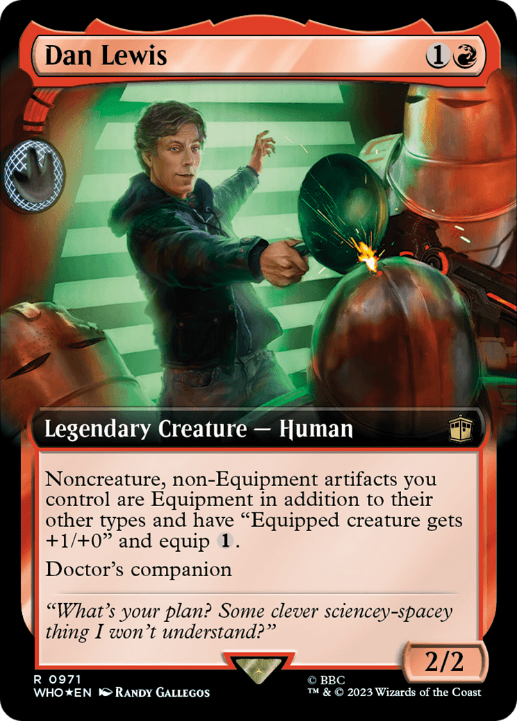 Dan Lewis (Extended Art) (Surge Foil) [Doctor Who] MTG Single Magic: The Gathering  | Multizone: Comics And Games