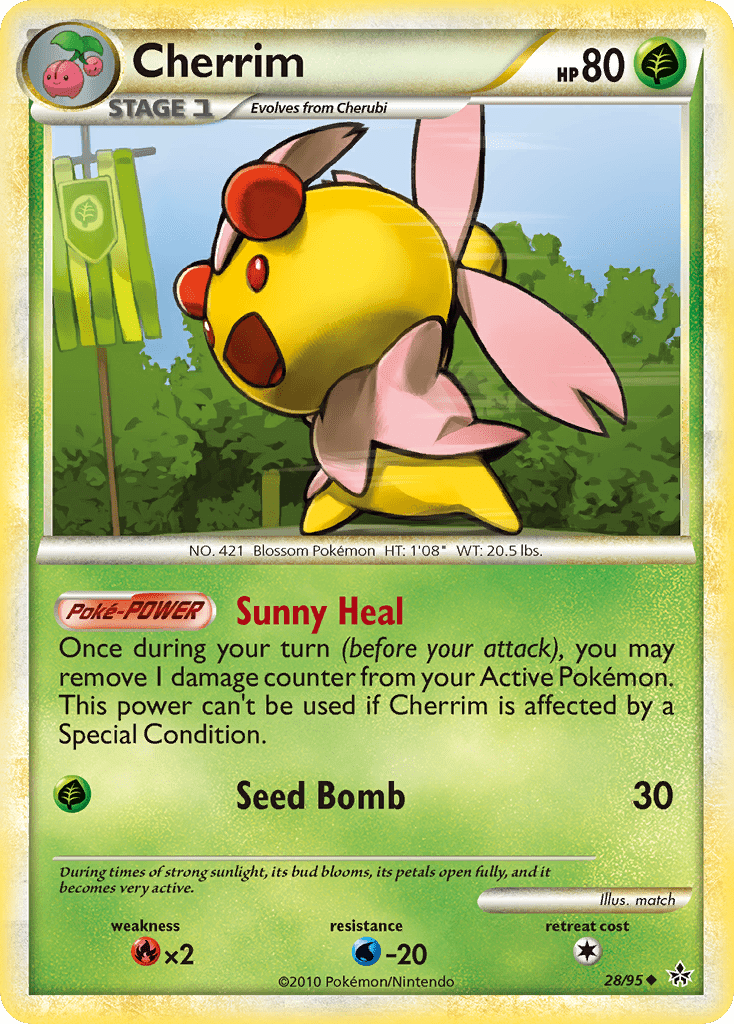 Cherrim (28/95) [HeartGold & SoulSilver: Unleashed] Pokemon Single Pokémon  | Multizone: Comics And Games
