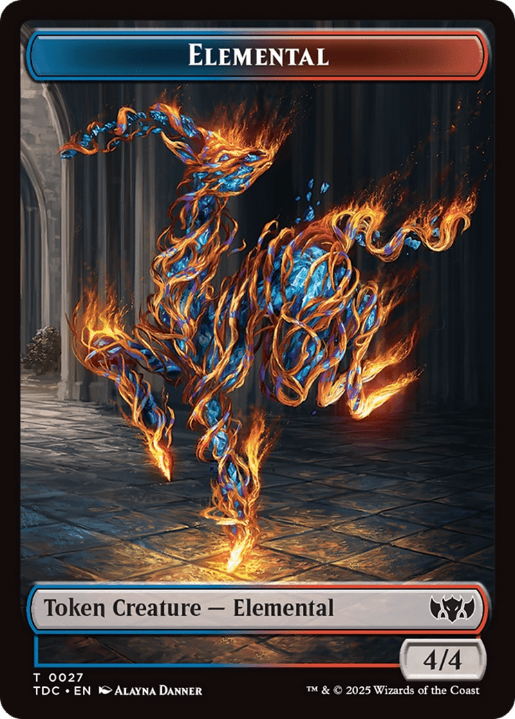 Elemental (0027) // Monk Double-Sided Token [Tarkir: Dragonstorm Commander Tokens] MTG Single Magic: The Gathering  | Multizone: Comics And Games