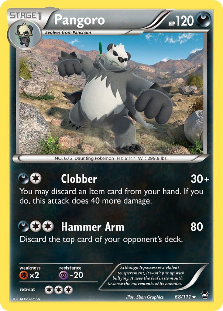 Pangoro (68/111) (Theme Deck Exclusive) [XY: Furious Fists] Pokemon Single Pokémon  | Multizone: Comics And Games