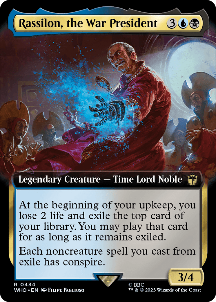 Rassilon, the War President (Extended Art) [Doctor Who] MTG Single Magic: The Gathering  | Multizone: Comics And Games