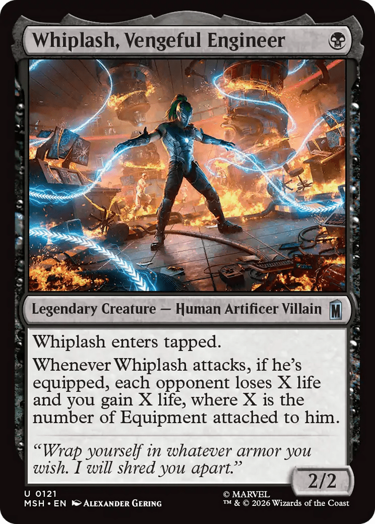 Whiplash, Vengeful Engineer [Marvel Super Heroes] MTG Single Magic: The Gathering  | Multizone: Comics And Games