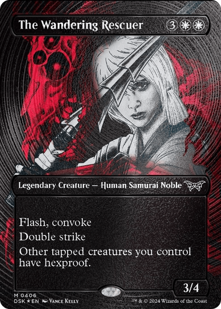 The Wandering Rescuer (Showcase) (Textured) [Duskmourn: House of Horror] MTG Single Magic: The Gathering  | Multizone: Comics And Games