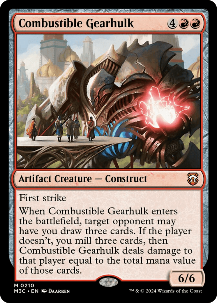 Combustible Gearhulk (Ripple Foil) [Modern Horizons 3 Commander] MTG Single Magic: The Gathering  | Multizone: Comics And Games
