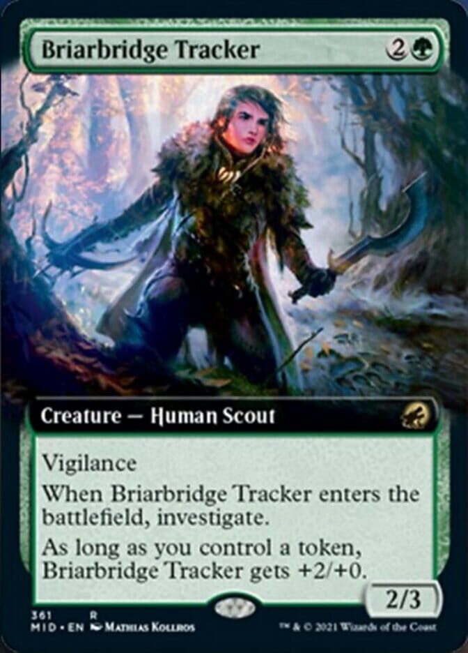 Briarbridge Tracker (Extended Art) [Innistrad: Midnight Hunt] MTG Single Magic: The Gathering  | Multizone: Comics And Games