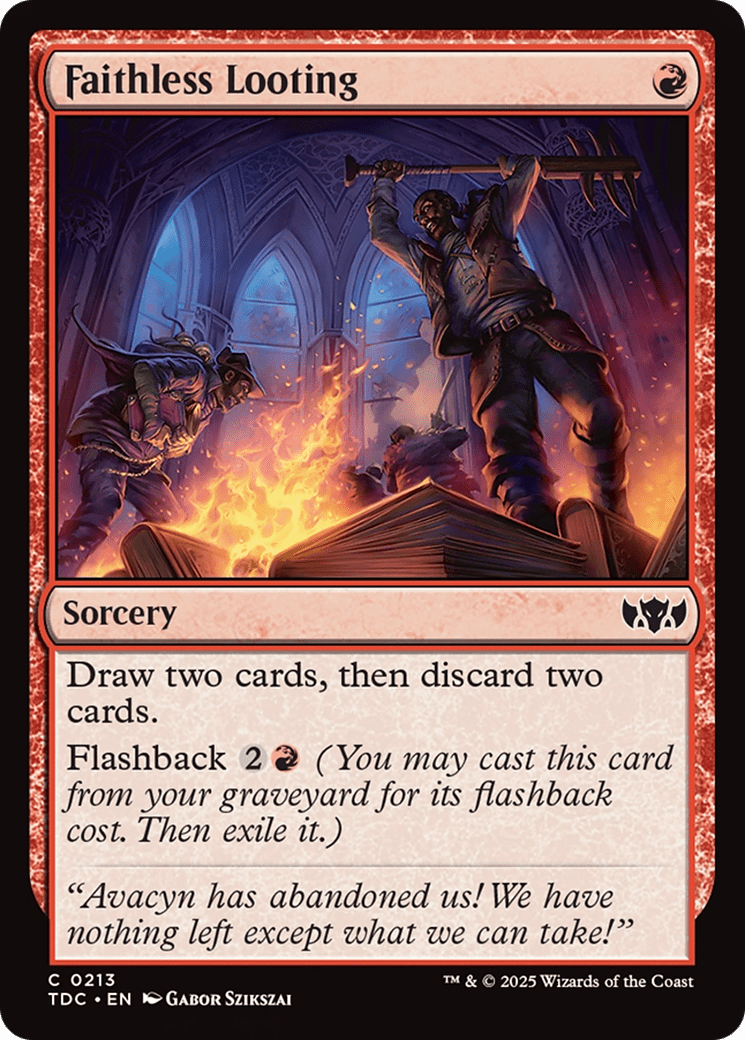 Faithless Looting [Tarkir: Dragonstorm Commander] MTG Single Magic: The Gathering  | Multizone: Comics And Games