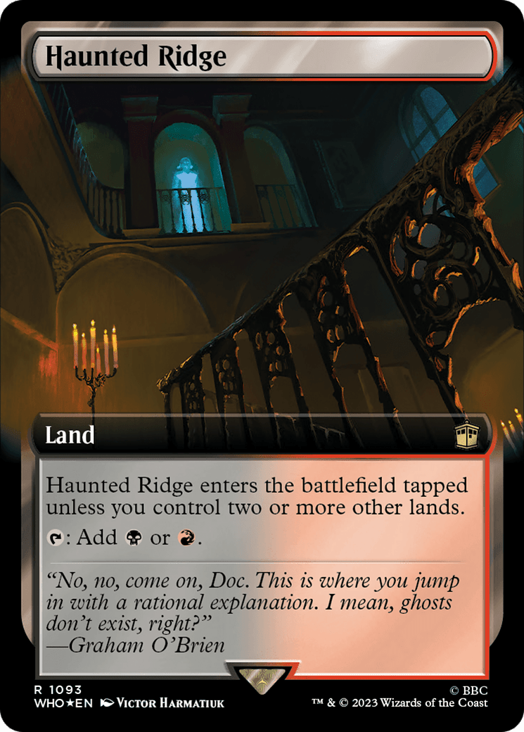 Haunted Ridge (Extended Art) (Surge Foil) [Doctor Who] MTG Single Magic: The Gathering  | Multizone: Comics And Games