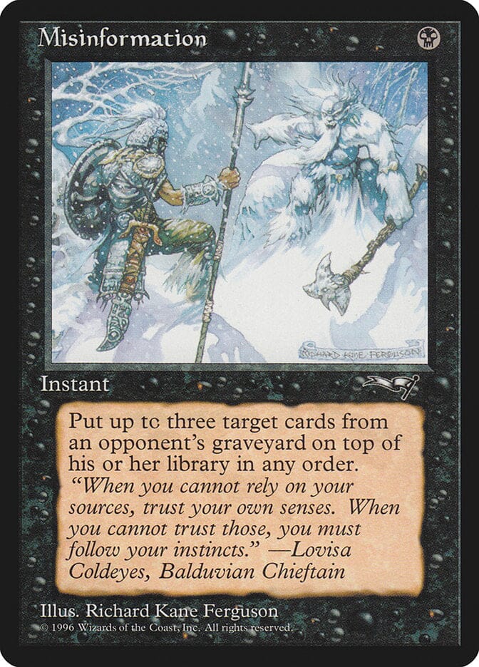 Misinformation [Alliances] MTG Single Magic: The Gathering  | Multizone: Comics And Games