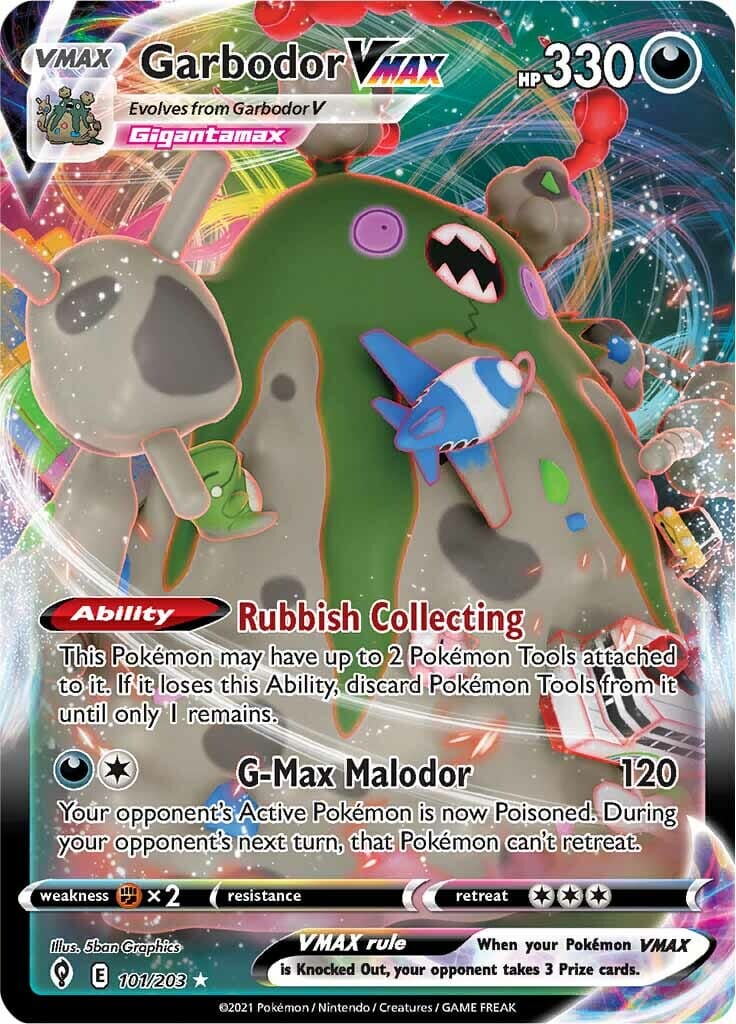 Garbodor VMAX (101/203) [Sword & Shield: Evolving Skies] Pokemon Single Pokémon  | Multizone: Comics And Games