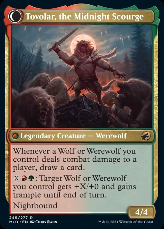 Tovolar, Dire Overlord // Tovolar, the Midnight Scourge [Innistrad: Midnight Hunt] MTG Single Magic: The Gathering  | Multizone: Comics And Games