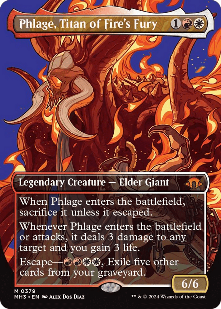 Phlage, Titan of Fire's Fury (Borderless) [Modern Horizons 3] MTG Single Magic: The Gathering  | Multizone: Comics And Games