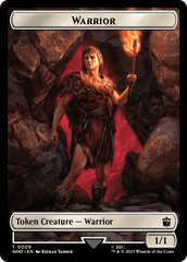 Warrior // Dinosaur Double-Sided Token [Doctor Who Tokens] MTG Single Magic: The Gathering  | Multizone: Comics And Games