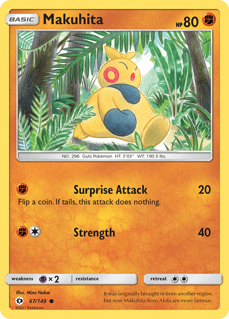 Makuhita (67/149) [Sun & Moon: Base Set] Pokemon Single Pokémon  | Multizone: Comics And Games