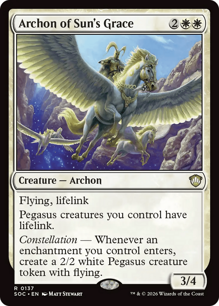 Archon of Sun's Grace [Secrets of Strixhaven Commander] MTG Single Magic: The Gathering  | Multizone: Comics And Games