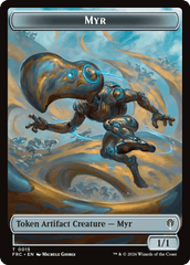 Angel // Myr Double-Sided Token [Reality Fracture Commander Tokens] MTG Single Magic: The Gathering  | Multizone: Comics And Games