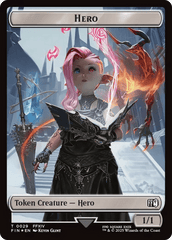 Bird // Hero (0029) Double-Sided Token (Surge Foil) [FINAL FANTASY Commander Tokens] MTG Single Magic: The Gathering  | Multizone: Comics And Games