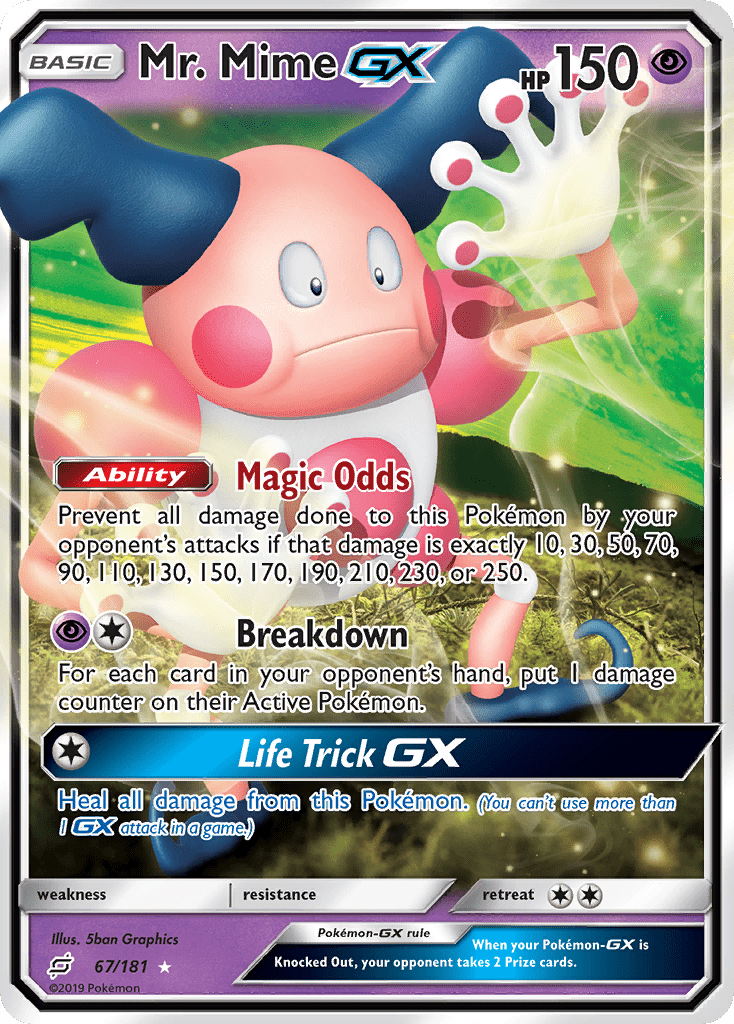 Mr. Mime GX (67/181) [Sun & Moon: Team Up] Pokemon Single Pokémon  | Multizone: Comics And Games
