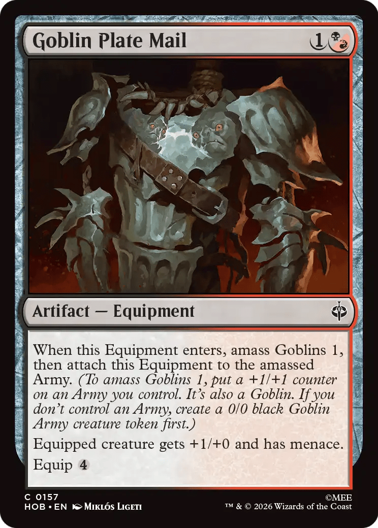 Goblin Plate Mail [The Hobbit] MTG Single Magic: The Gathering  | Multizone: Comics And Games