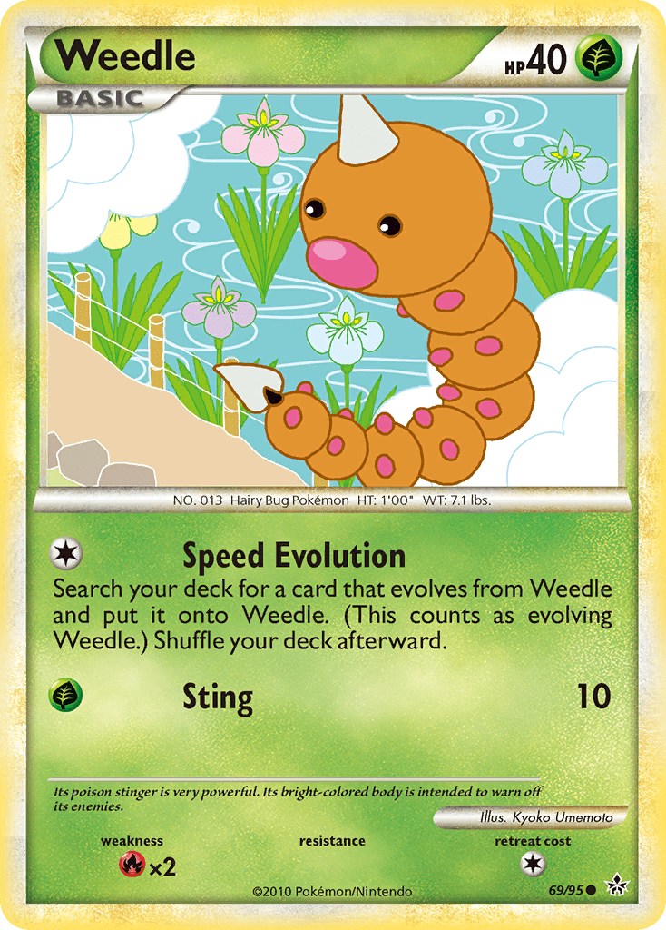 Weedle (69/95) [HeartGold & SoulSilver: Unleashed] Pokemon Single Pokémon  | Multizone: Comics And Games