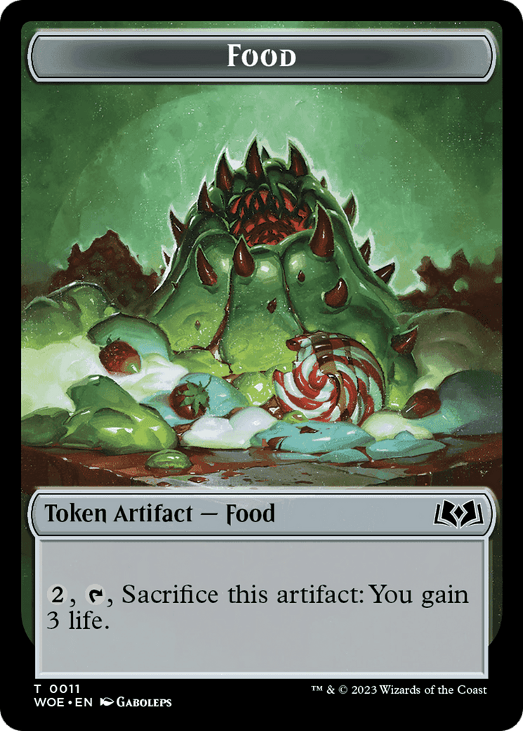 Knight // Food (0011) Double-Sided Token [Wilds of Eldraine Tokens] MTG Single Magic: The Gathering  | Multizone: Comics And Games