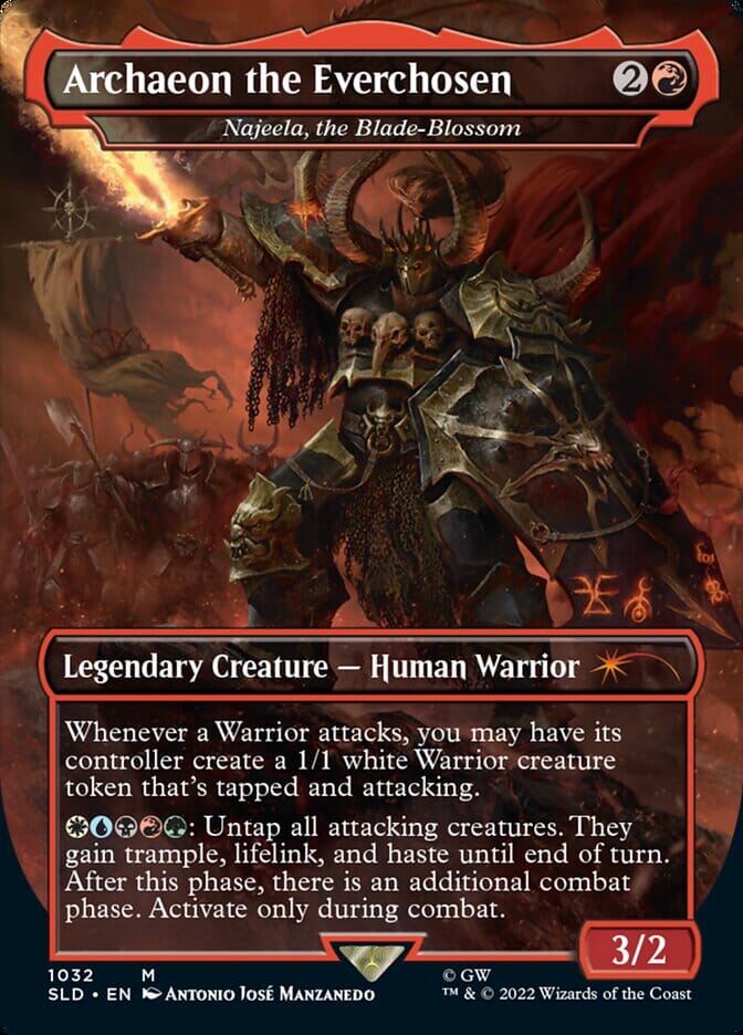Archaeon the Everchosen - Najeela, the Blade-Blossom (Borderless) [Secret Lair Drop Series] MTG Single Magic: The Gathering  | Multizone: Comics And Games