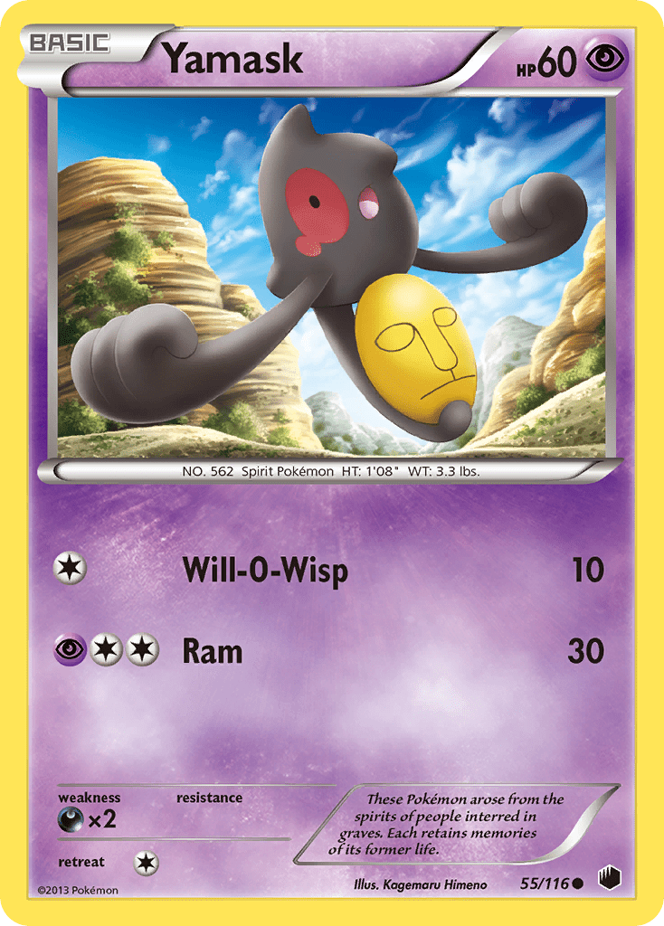 Yamask (55/116) [Black & White: Plasma Freeze] Pokemon Single Pokémon  | Multizone: Comics And Games