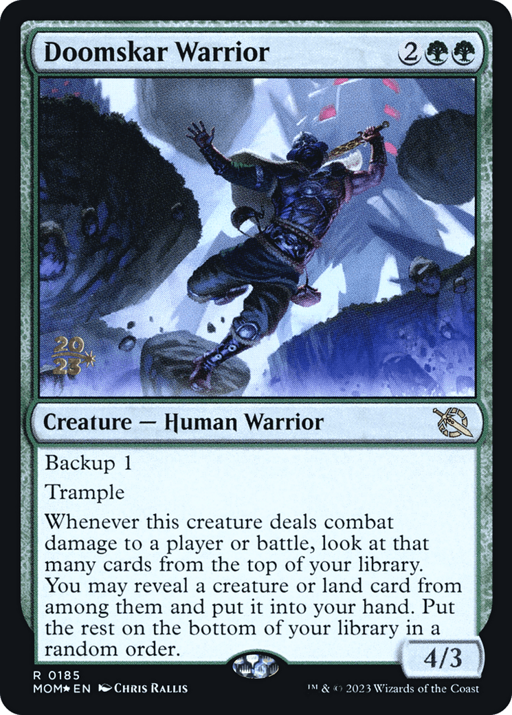 Doomskar Warrior [March of the Machine Prerelease Promos] MTG Single Magic: The Gathering  | Multizone: Comics And Games