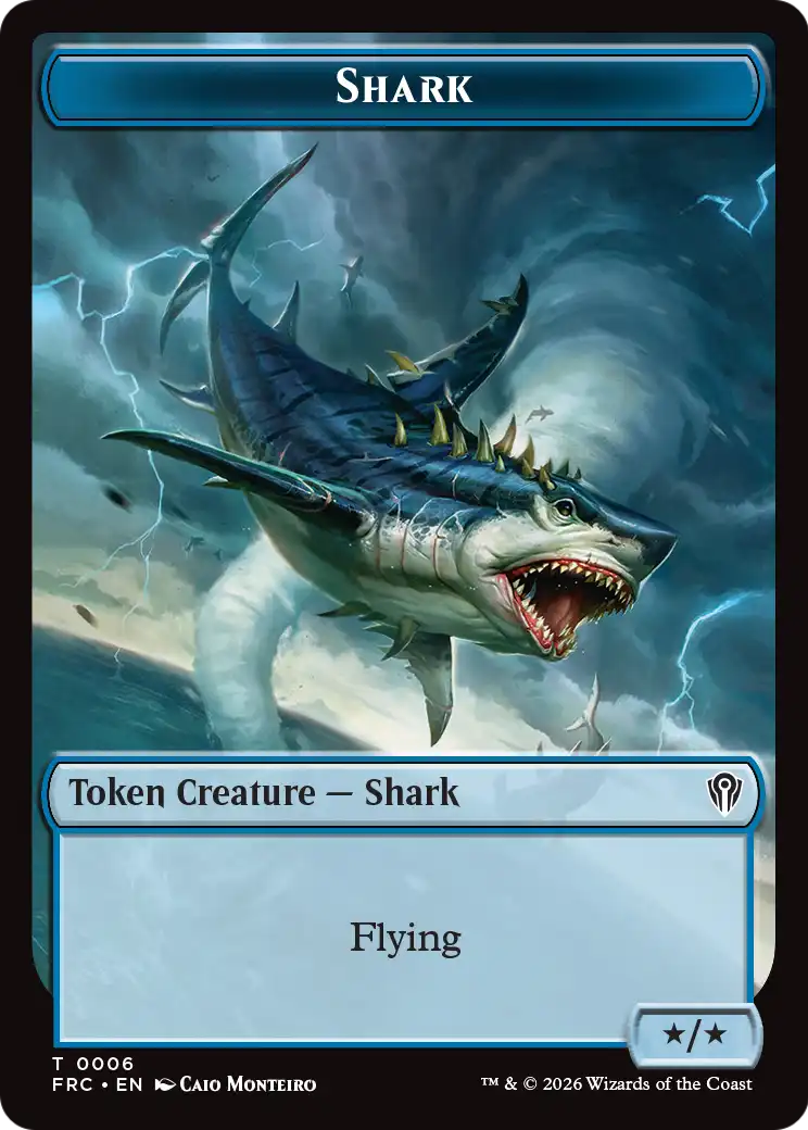 Soldier // Shark Double-Sided Token [Reality Fracture Commander Tokens] | Multizone: Comics And Games