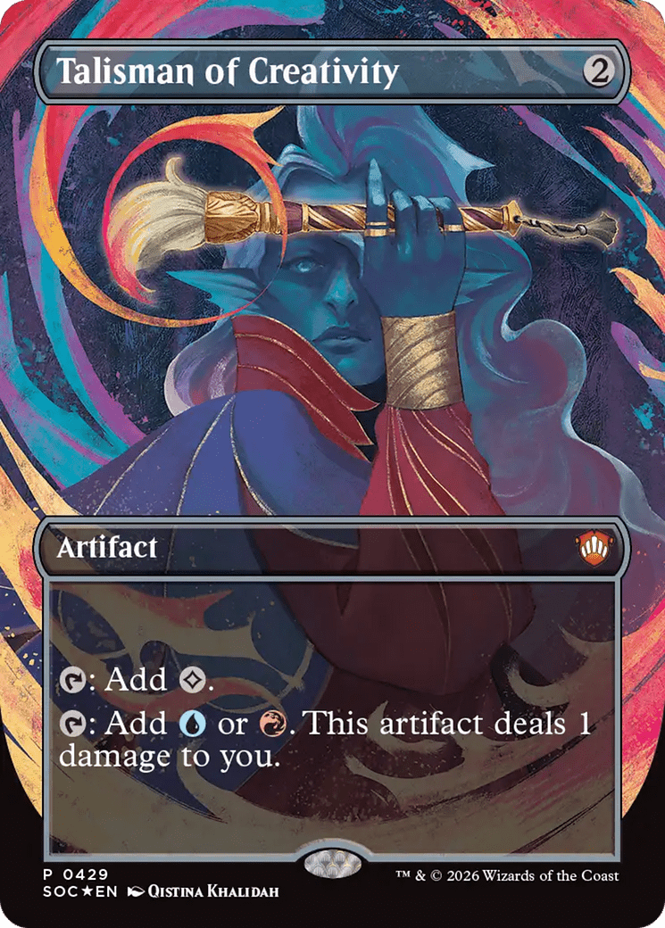 Talisman of Creativity (Borderless) [Secrets of Strixhaven Commander] MTG Single Magic: The Gathering  | Multizone: Comics And Games