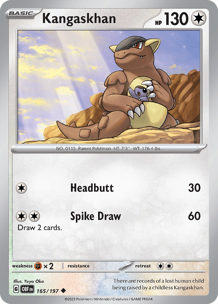 Kangaskhan (165/197) [Scarlet & Violet: Obsidian Flames] Pokemon Single Pokémon  | Multizone: Comics And Games