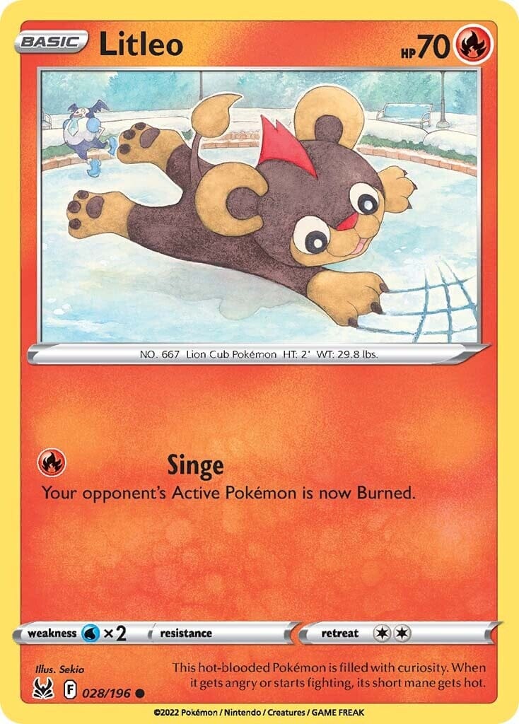 Litleo (028/196) [Sword & Shield: Lost Origin] Pokemon Single Pokémon  | Multizone: Comics And Games