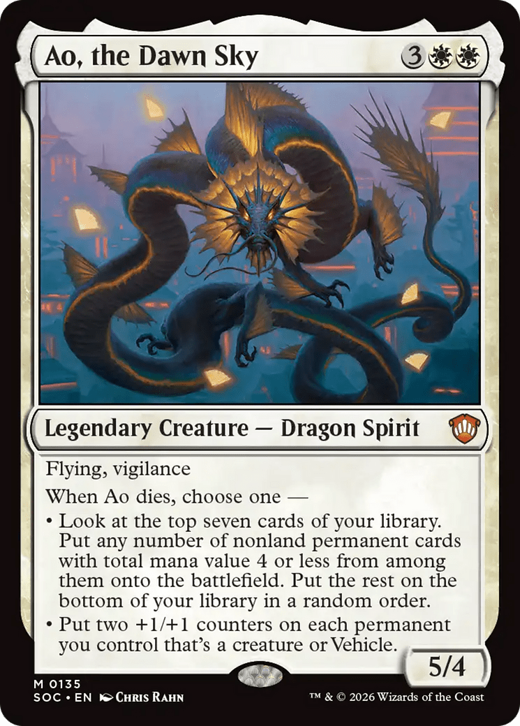 Ao, the Dawn Sky [Secrets of Strixhaven Commander] MTG Single Magic: The Gathering  | Multizone: Comics And Games