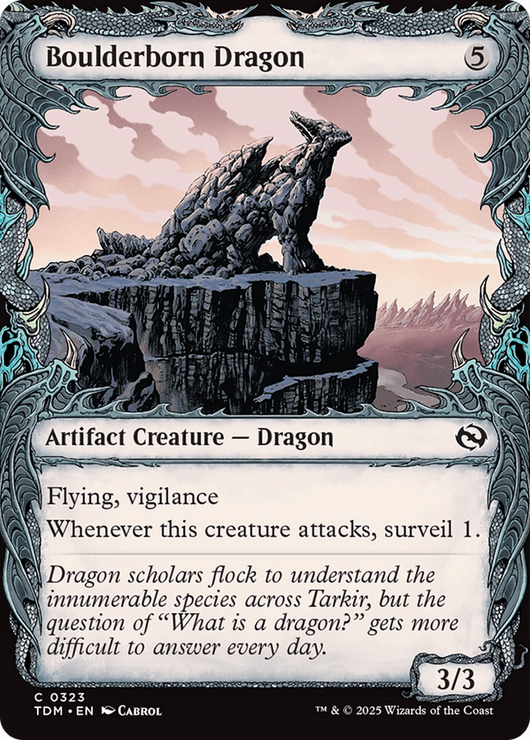 Boulderborn Dragon (Showcase) [Tarkir: Dragonstorm] MTG Single Magic: The Gathering  | Multizone: Comics And Games