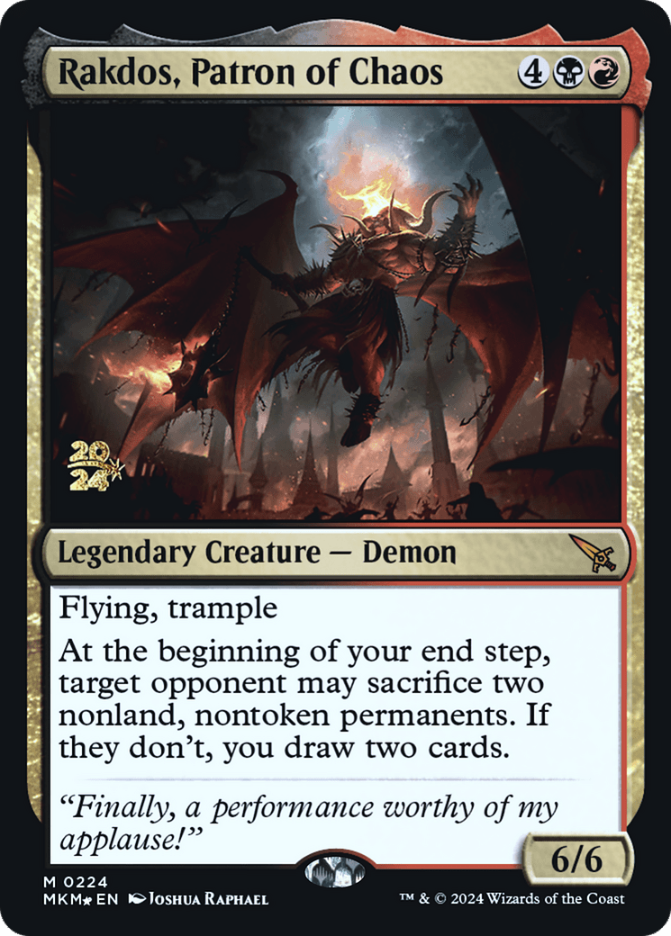 Rakdos, Patron of Chaos [Murders at Karlov Manor Prerelease Promos] MTG Single Magic: The Gathering  | Multizone: Comics And Games