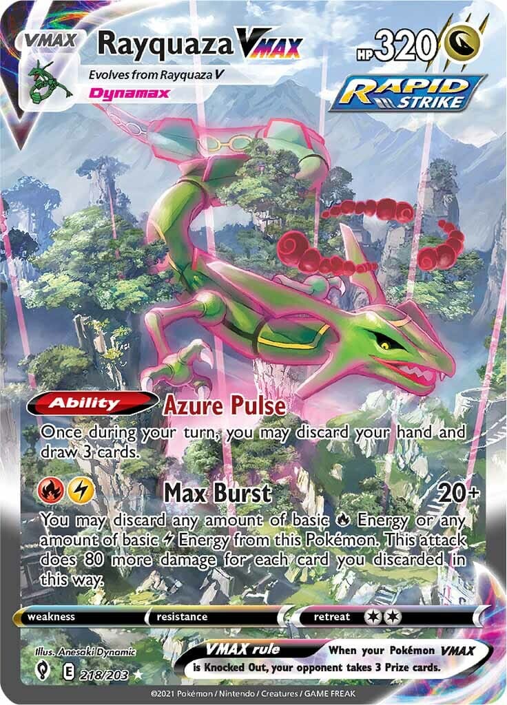 Rayquaza VMAX (218/203) [Sword & Shield: Evolving Skies] Pokemon Single Pokémon  | Multizone: Comics And Games