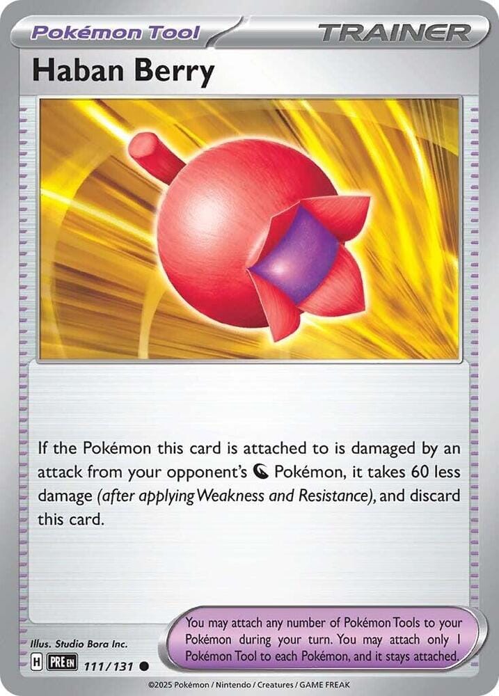 Haban Berry (111/131) [Scarlet & Violet: Prismatic Evolutions] Pokemon Single Pokémon  | Multizone: Comics And Games