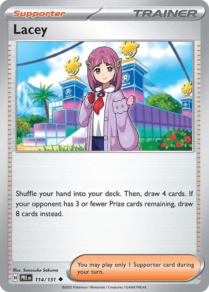 Lacey (114/131) [Scarlet & Violet: Prismatic Evolutions] Pokemon Single Pokémon  | Multizone: Comics And Games