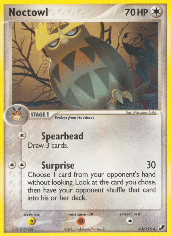 Noctowl (43/115) [EX: Unseen Forces] Pokemon Single Pokémon  | Multizone: Comics And Games