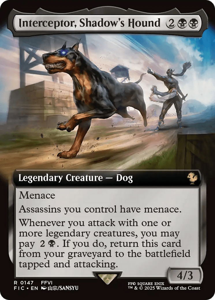 Interceptor, Shadow's Hound (Extended Art) [FINAL FANTASY Commander] MTG Single Magic: The Gathering  | Multizone: Comics And Games