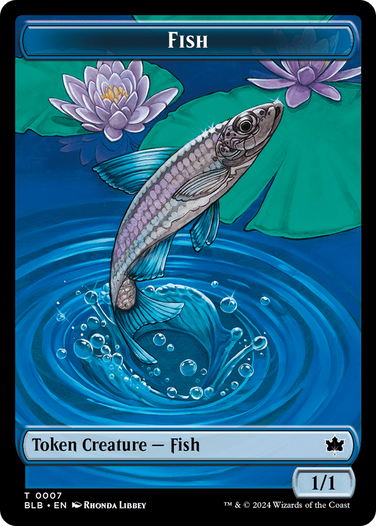 Rabbit // Fish Double-Sided Token [Bloomburrow Tokens] MTG Single Magic: The Gathering  | Multizone: Comics And Games