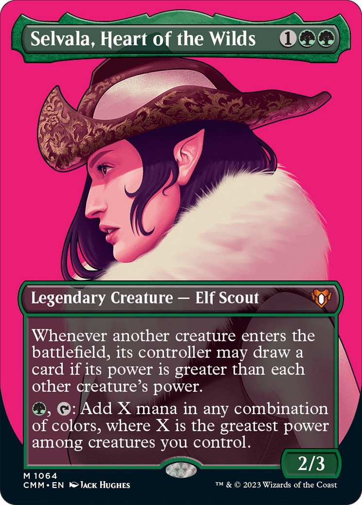 Selvala, Heart of the Wilds (Borderless Textured Foil Frame Break) [Commander Masters] MTG Single Magic: The Gathering  | Multizone: Comics And Games