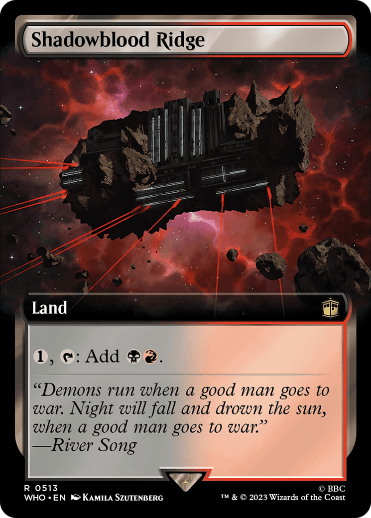 Shadowblood Ridge (Extended Art) [Doctor Who] MTG Single Magic: The Gathering  | Multizone: Comics And Games