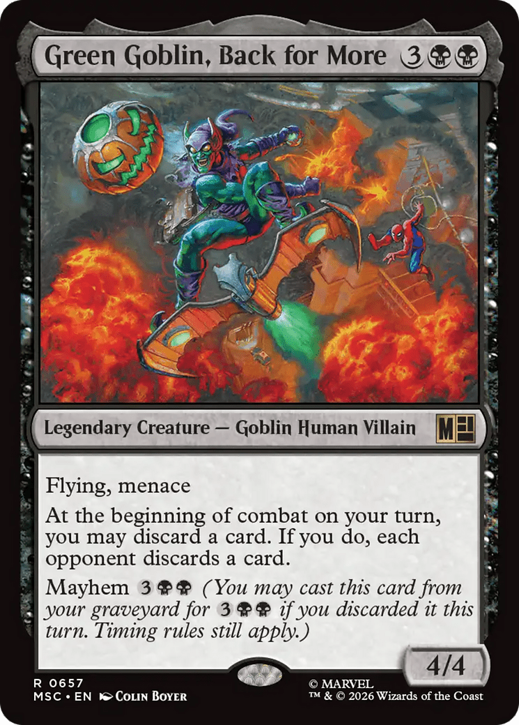 Green Goblin, Back for More [Marvel Super Heroes Commander] MTG Single Magic: The Gathering  | Multizone: Comics And Games